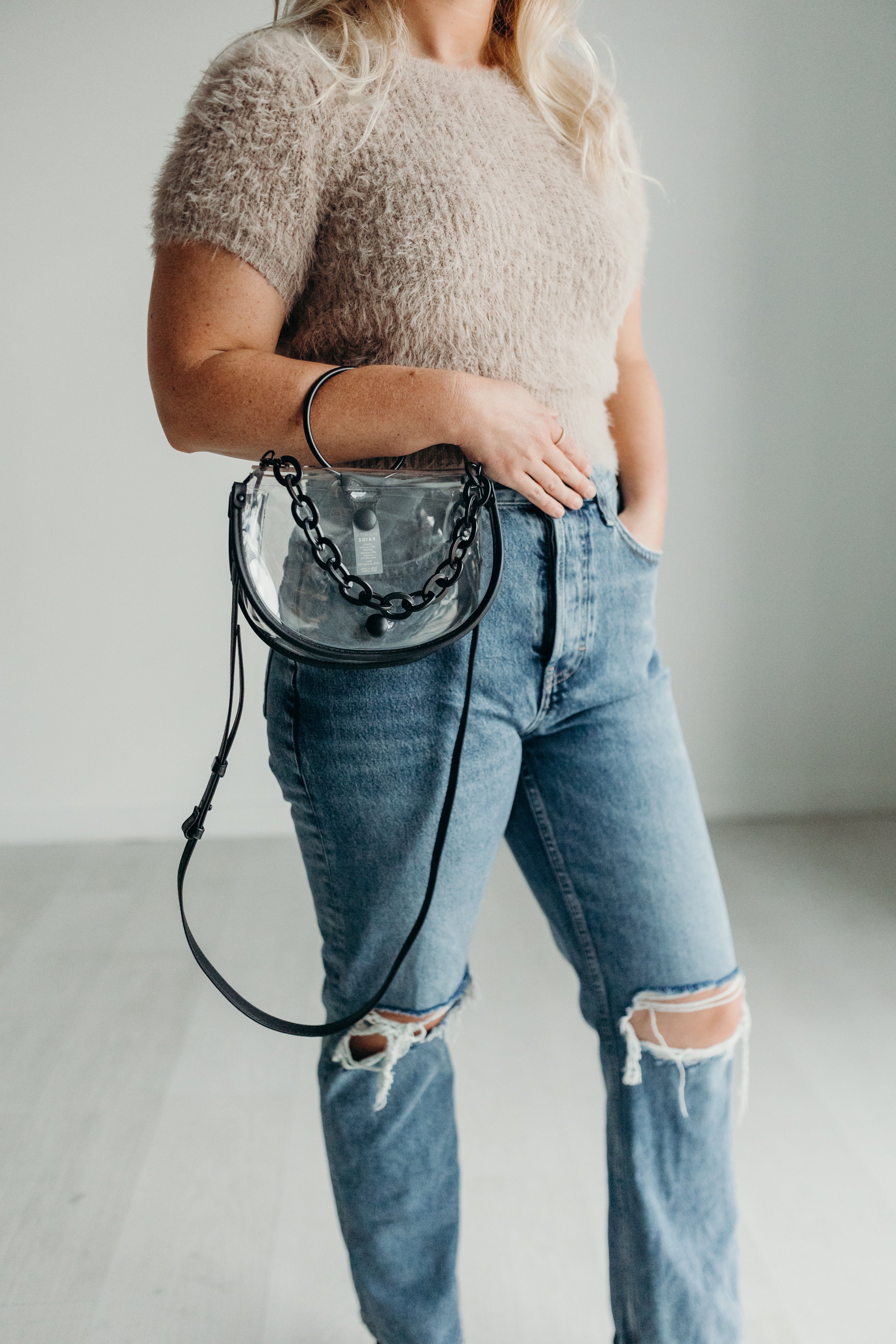 Semi circle crossbody online bag